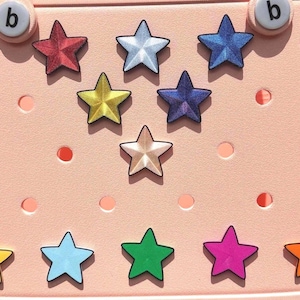 Bogg Bag Star Charm Bits | Colorful 3D Printed Snug Fit Accessories for Bogg, GoGo, and Simple Modern Bags | Customizable, Cute and Durable