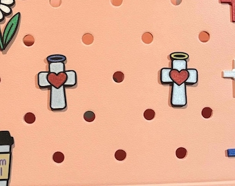 Cross with Halo Bag Charm: Religious Bogg Bag, GoGo Tote Accessory