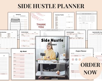 Side Hustle Planner | Business Goal & Income Tracker (Printable PDF)