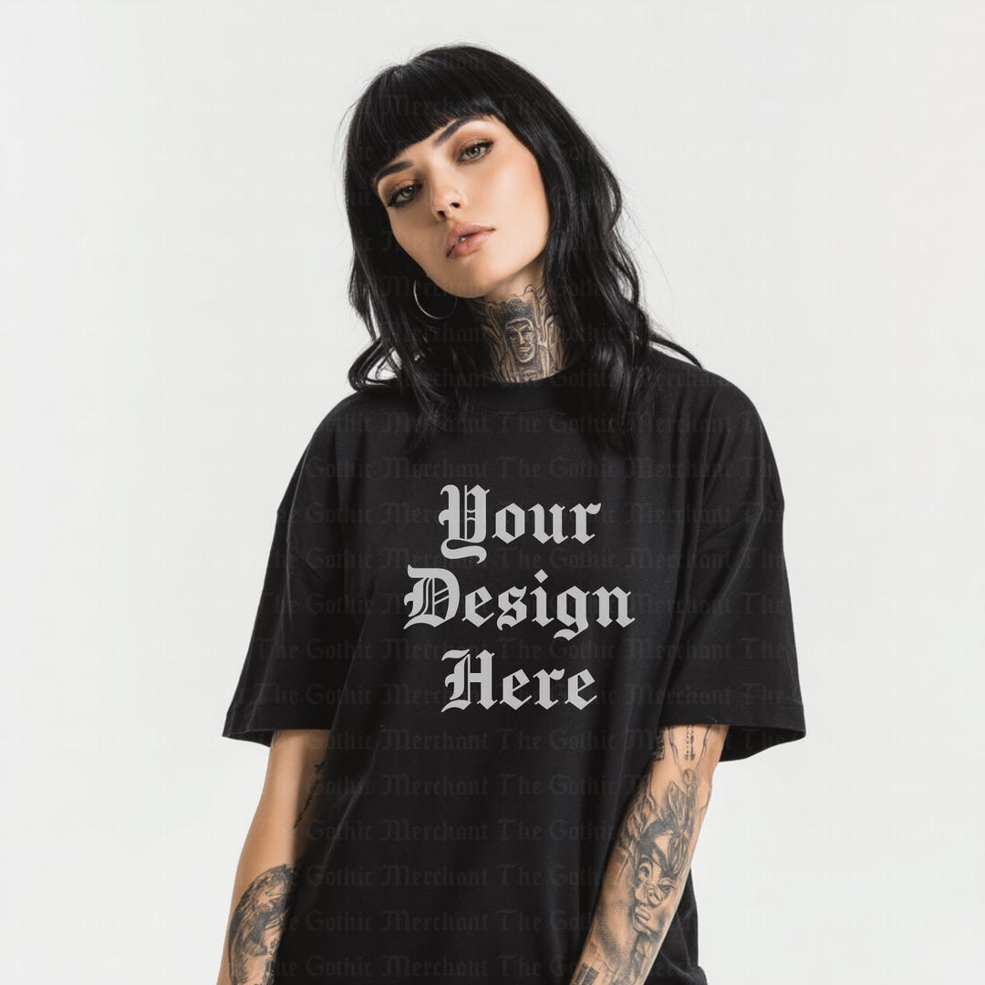 meltthelady gothic T-shirt ブラック GOTH FAMILIAR - Front Print T-Shirt Black
