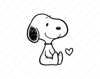 Snoopy Clipart, Peanuts Dog Cartoon Art (Digital Download)