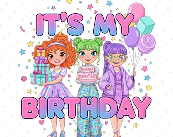 Es ist mein Geburtstag PNG, Kpop Girl Group Geburtstagsdesign, Idol Style Party Illustration, digitaler Download