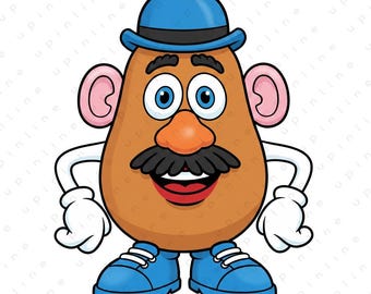 Pan Ziemniak PNG, Klasyczna postać z zabawką, Słodka ilustracja z kreskówek, Pobieranie cyfrowe