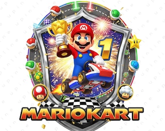 Mario Kart Champion Trophy PNG, Racing Art Illustration (Digital Download)