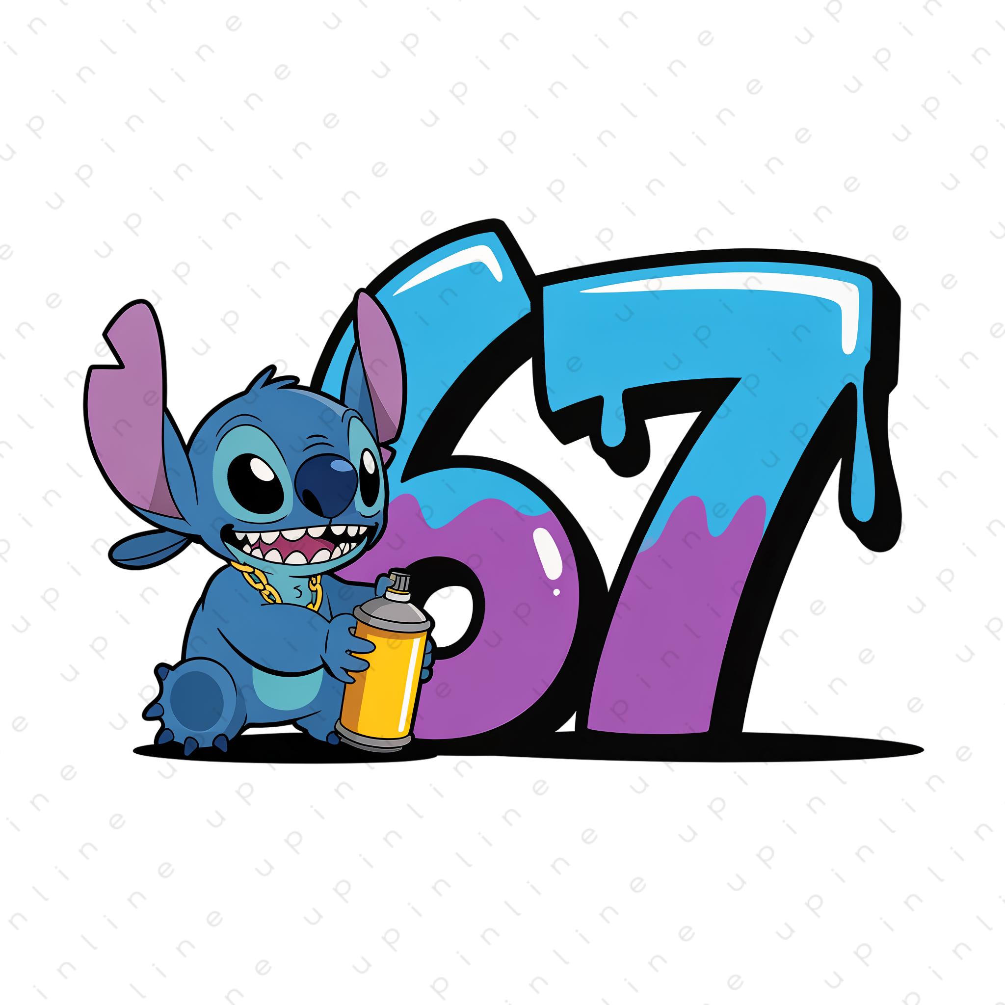Stitch 6 7 PNG, Stitch Birthday Number Design,stitch PNG for T-shirt ...