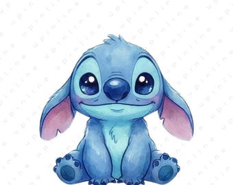 1 Stitch Digital Png, Stitch Clipart, Stitch Eps, Cute Stitch Png, Cut Files For Cricut, Png For Shirts, Silhouette, Instant Download