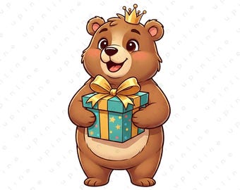 Birthday Animal City Clipart PNG | Cute Cartoon Birthday Animals | Party T-Shirt & Wall Art Print | Kids Birthday Digital Download