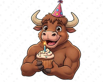 Geburtstag Tier Stadt Clipart PNG | Niedliche Cartoon-Geburtstagstiere | Party T-Shirt & Wand Kunst Druck | Kindergeburtstag als digitaler Download