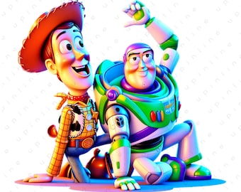 Woody Cowboy Clipart PNG, Toy Story Character Illustration, Design For T-shirt, Easy to Use (Digital Download)