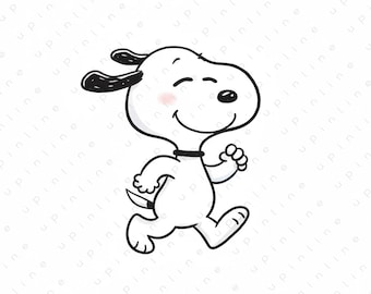 Snoopy Clipart, Peanuts Cartoon Art, Cricut Cut File (Digital Download)