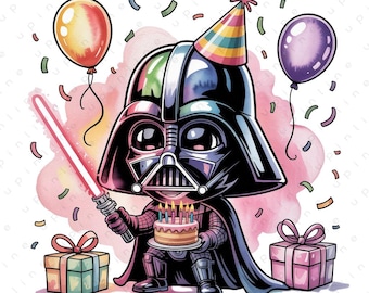 Star Wars Birthday Clipart | Darth Vader PNG,SVG (Digital Download)
