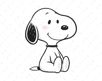 Set di clipart di Snoopy, Peanuts Cartoon PNG SVG (download digitale)