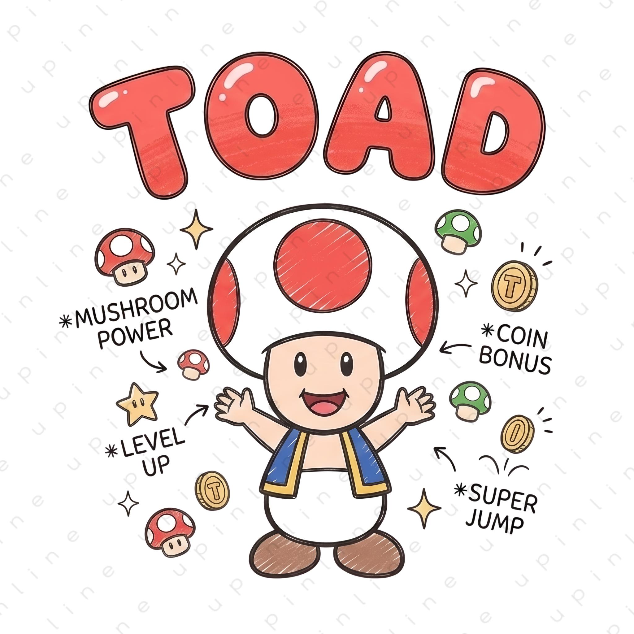 Mario toad clipart - Etsy 日本