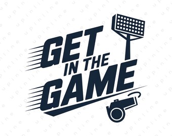 Get In The Game PNG, Baseball Motivation Zitat Design, Sport Fan Stadion Grafik, Spieltag T-Shirt Becher Druck Digitaler Download