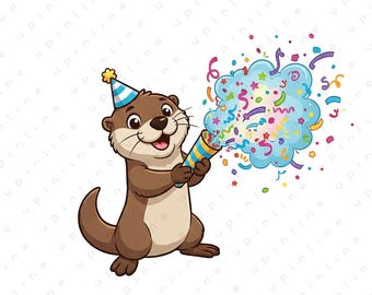Birthday Animal City Clipart PNG | Cute Cartoon Birthday Animals | Party T-Shirt & Wall Art Print | Kids Birthday Digital Download