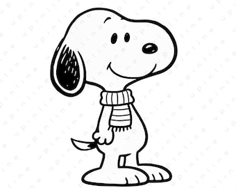 Snoopy Clipart, Peanuts Dog Cartoon (Digital Download)