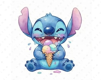 1 Stitch Digital Png, Stitch Clipart, Stitch Eps, Cute Stitch Png, Cut Files For Cricut, Png For Shirts, Silhouette, Instant Download