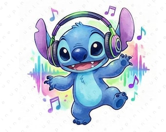 1 Stitch Digital Png, Stitch Clipart, Stitch Eps, Cute Stitch Png, Cut Files For Cricut, Png For Shirts, Silhouette, Instant Download