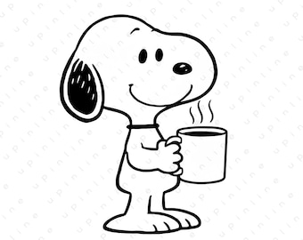 Snoopy Cartoon Clipart, Peanuts Dog PNG, Cricut Cut File (Digital Download)