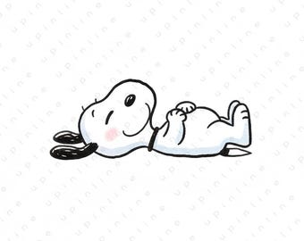 Snoopy Clipart, Peanuts Cartoon Art, SVG PNG (Digital Download)