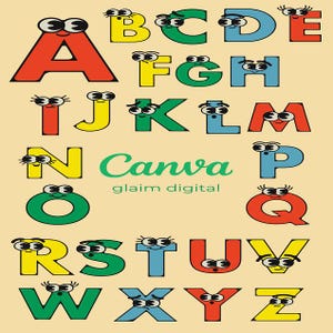 Canva Elements alfabetsbokstäver samling