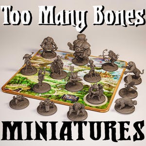 Too Many Bones Miniatures  | Gearloc Figures 50mm | Carcass, Gasket, Nugget, Tink, Ghillie, Ally pack | TMB Character Expansion Chip Upgrade