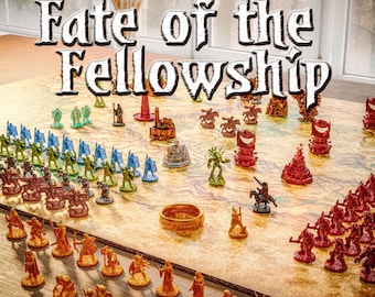 96 Miniatures Set | unofficial LoTR Fate of the Fellowship | Board Game Upgrade 3D Token Meeples | Fantasy Resin Mini Figures Tabletop | RPG