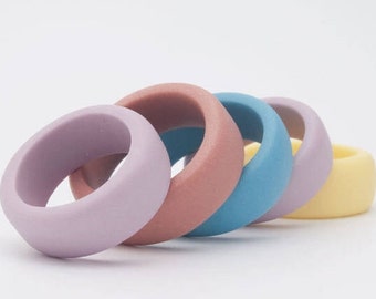 Simple Porcelain Ring Band Pastel Colors - Guerrero