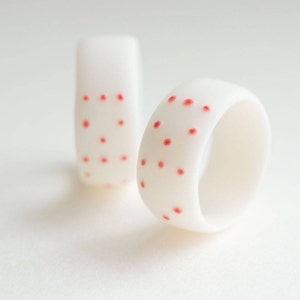Personalised Porcelain Braille Ring, Custom Initial Ring image 4