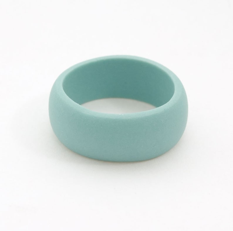 Turquoise Porcelain Simple Ring Band Brinsop image 1