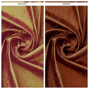 Dupioni Silk Fabric by the Yard for Curtains, Roman Shades, Blinds, Valances & Home Decor (Saffron Orange/ Rust Orange)