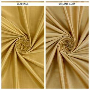 Shantung Silk Fabric by the Yard for Curtains, Roman Shades, Blinds, Valances & Home Decor (Golden/ Mustard Yellow/ Ochre Yellow)