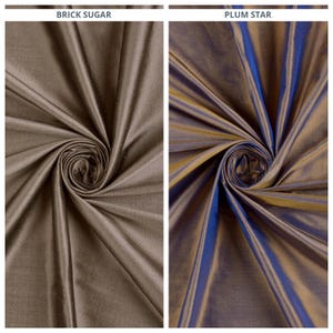 Shantung Silk Fabric by the Yard for Curtains, Roman Shades, Blinds, Valances & Home Decor (Mocha Brown/ Coffee)