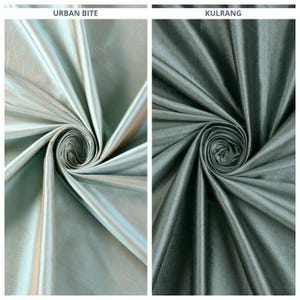 Shantung Silk Fabric by the Yard for Curtains, Roman Shades, Blinds, Valances & Home Decor (Turquoise/ Bronze/ Ocean/ Teal Blue)