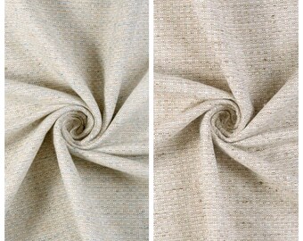 Rich Textured Fabric by the Yard for Upholstery, Curtains, Roman Shades, Blinds, Valances & Home Decor (Oatmeal Beige/ Ash Gray/ Cream)