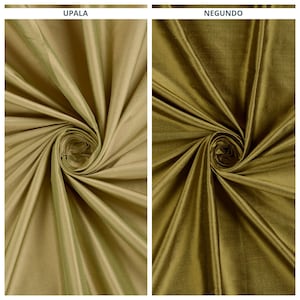 Shantung Silk Fabric by the Yard for Curtains, Roman Shades, Blinds, Valances & Home Decor (Olive Green)