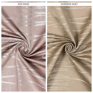 Modern Abstract Patterned Curtains. Custom Size Lined Window Drapes. Any Length/ Width. Pick Pleated or Casual Header. Rose Pink/ Blush Pink