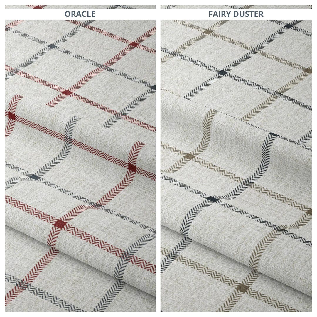 Windowpane Check/ Plaid Curtains. Custom Size Lined Window Drapes ...