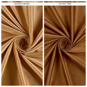 Shantung Silk Fabric by the Yard for Curtains, Roman Shades, Blinds, Valances & Home Decor (Mustard Gold/ Bronzy Orange)