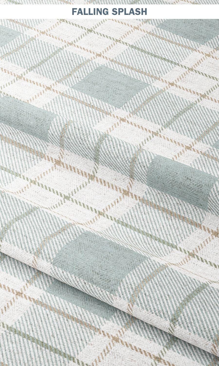 Windowpane Checkered/ Plaid Designer Fabric by the Yard for Window ...