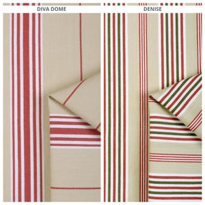 Striped Pure Cotton Curtains. Custom Size Lined Window Drapes. Any Length/ Width. Pleated/ Casual Header. Blackout Add-On. Brown/ Beige/ Red
