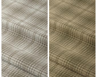 Plaid/ Checkered Curtains. Custom Size Lined Window Drapes. Any Length/ Width. Pinch Pleated or Casual. Blackout Add-On. Cream/ Beige/ Green