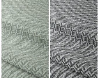 Herringbone Textured Plain Curtains. Custom Size Lined Window Drapes. Any Length/ Width Drapery. Pinch Pleated or Casual. Aqua Blue/ Navy
