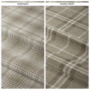 Plaid/ Checkered Curtains. Custom Size Lined Window Drapes. Any Length/ Width. Pinch Pleated or Casual Header. Blackout Add-On. Beige/ White