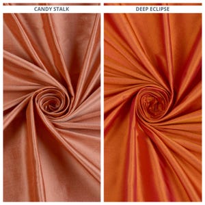 Shantung Silk Fabric by the Yard for Curtains, Roman Shades, Blinds, Valances & Home Decor (Salmon/ Saffron Orange)