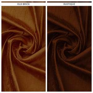 Dupioni Silk Fabric by the Yard for Curtains, Roman Shades, Blinds, Valances & Home Decor (Copper Orange/ Bronze Orange/ Brown)