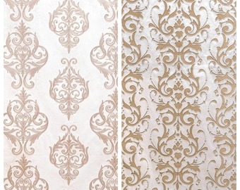 Tissu brodé damassé à motifs floraux au mètre pour rideaux, stores romains, stores vénitiens, cantonnières et décoration intérieure (ivoire/or/beige/blanc)