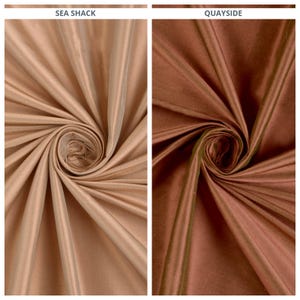 Shantung Silk Fabric by the Yard for Curtains, Roman Shades, Blinds, Valances & Home Decor (Peach Salmon/ Deep Orange)