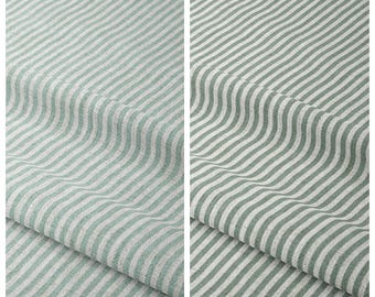 Candy Striped Designer Fabric by the Yard for Furniture Upholstery, Sofa, Dining Chairs, Ottoman, Headboards & Home Decor (Duck Egg Blue)