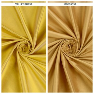 Shantung Silk Fabric by the Yard for Curtains, Roman Shades, Blinds, Valances & Home Decor (Yellow/ Burnt Ochre)
